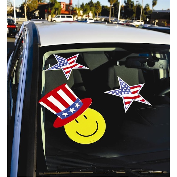 Ez Line Patriotic Hat Decals, Happy Face And Stars Sold Separately Pk 446-Hat - main